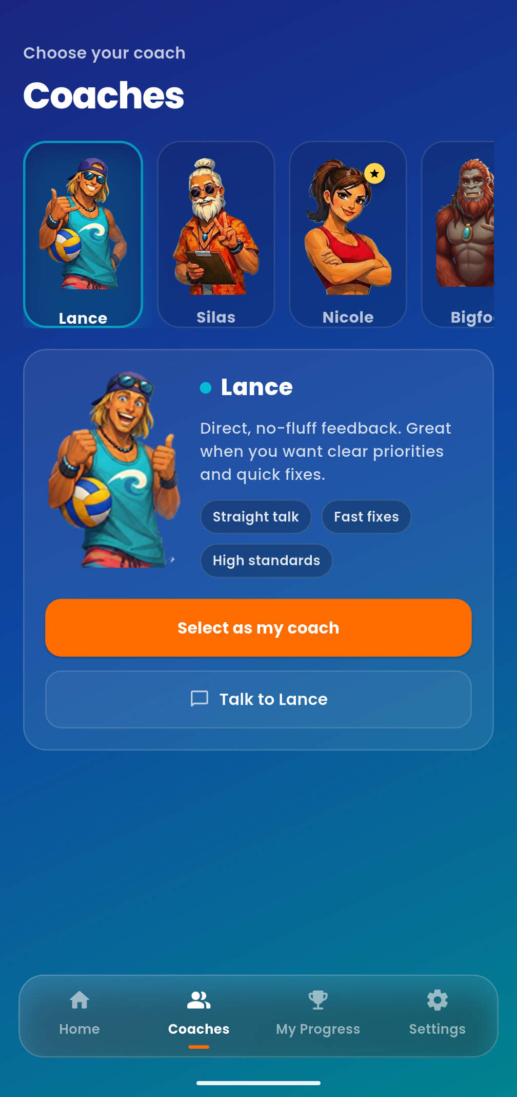 Beach Coach App Screenshot 2